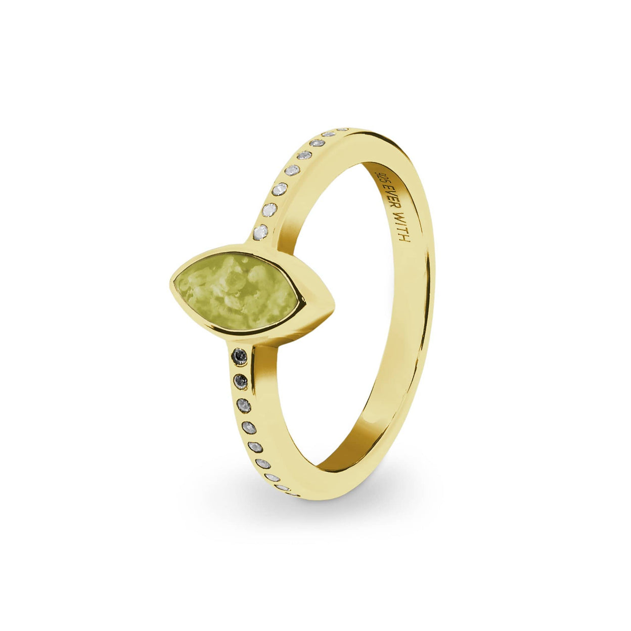 Load image into Gallery viewer, EverWith Ladies Deco Memorial Ashes Ring with Fine Crystals - EverWith Memorial Jewellery - Trade