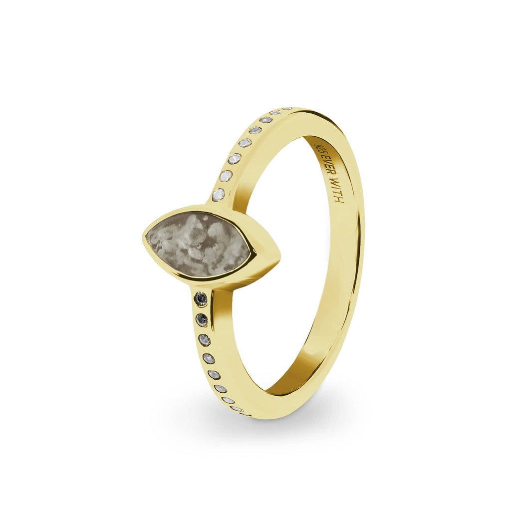 EverWith Ladies Deco Memorial Ashes Ring with Fine Crystals - EverWith Memorial Jewellery - Trade