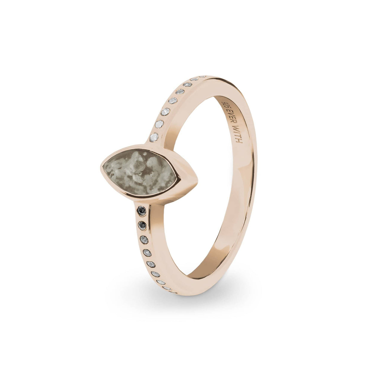 Load image into Gallery viewer, EverWith Ladies Deco Memorial Ashes Ring with Fine Crystals - EverWith Memorial Jewellery - Trade