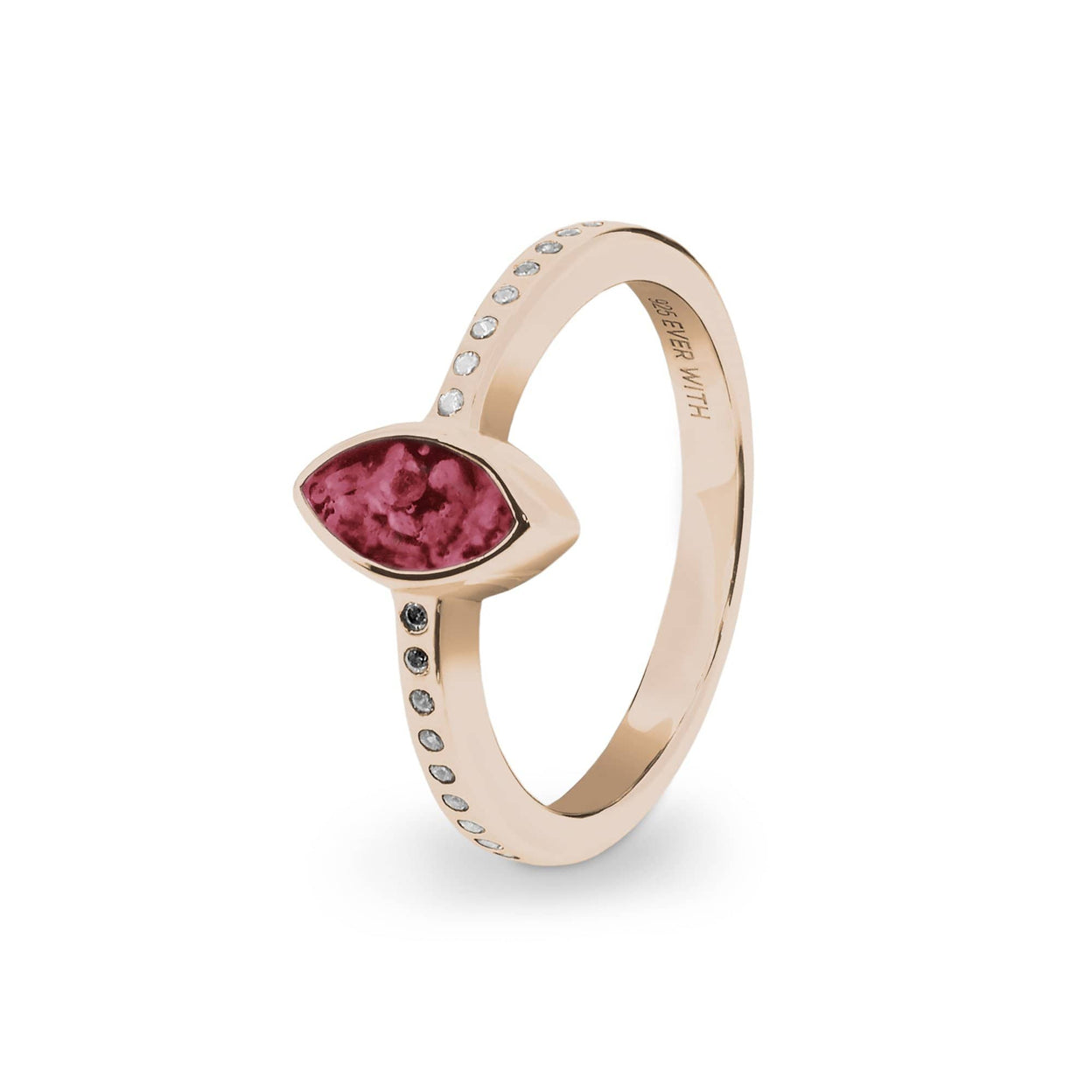 Load image into Gallery viewer, EverWith Ladies Deco Memorial Ashes Ring with Fine Crystals - EverWith Memorial Jewellery - Trade