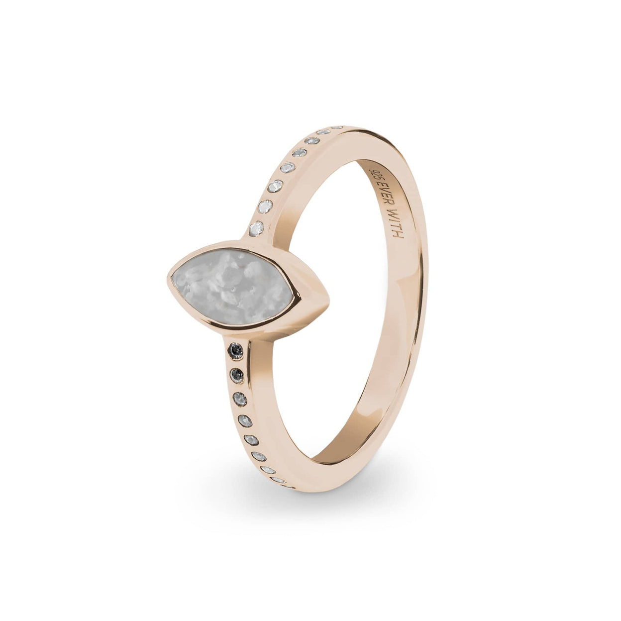 Load image into Gallery viewer, EverWith Ladies Deco Memorial Ashes Ring with Fine Crystals - EverWith Memorial Jewellery - Trade