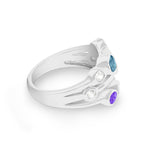 EverWith Ladies Droplets Memorial Ashes Ring with Fine Crystals - EverWith Memorial Jewellery - Trade