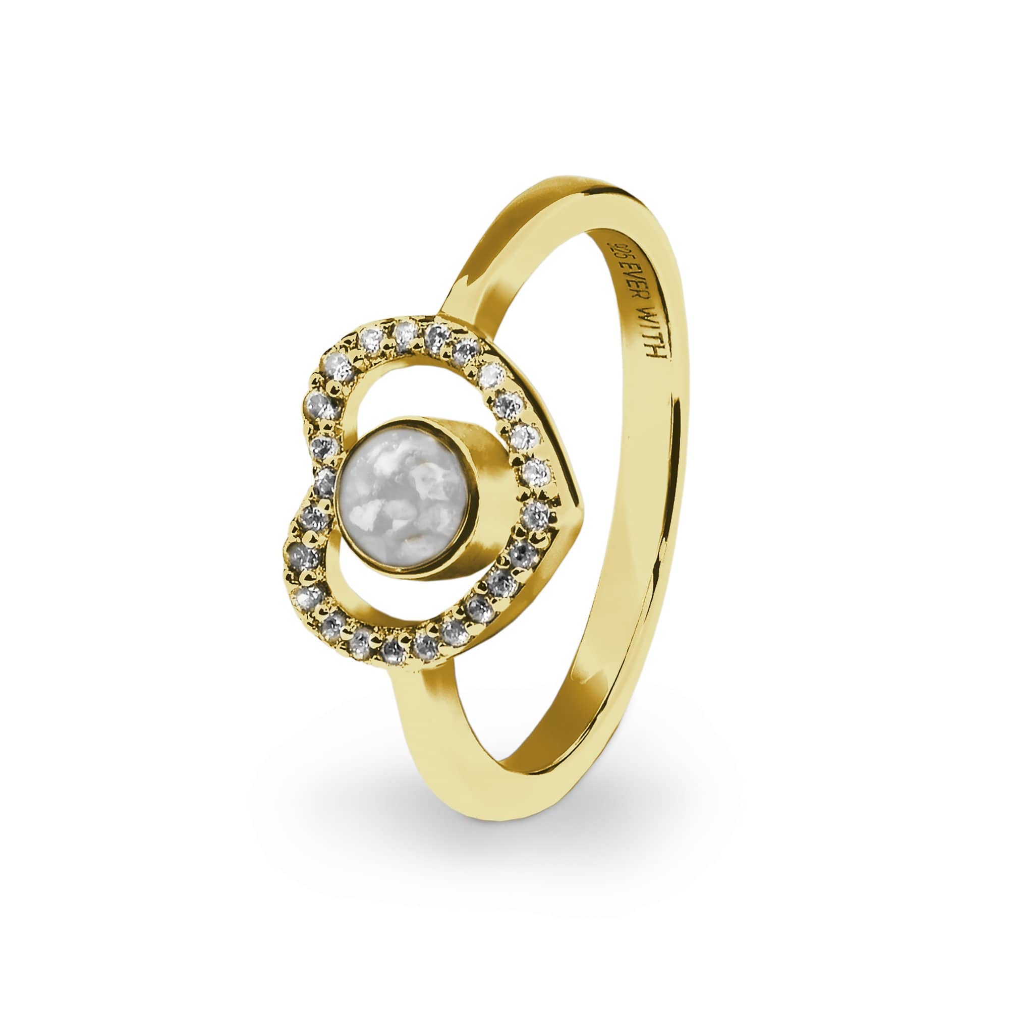 EverWith Ladies Forever Memorial Ashes Ring with Fine Crystals - EverWith Memorial Jewellery - Trade