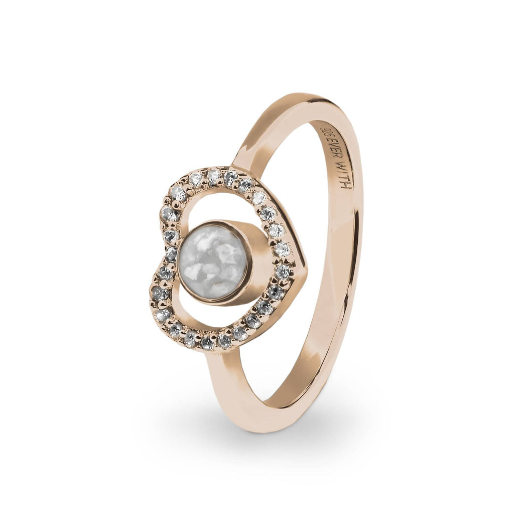 EverWith Ladies Forever Memorial Ashes Ring with Fine Crystals - EverWith Memorial Jewellery - Trade