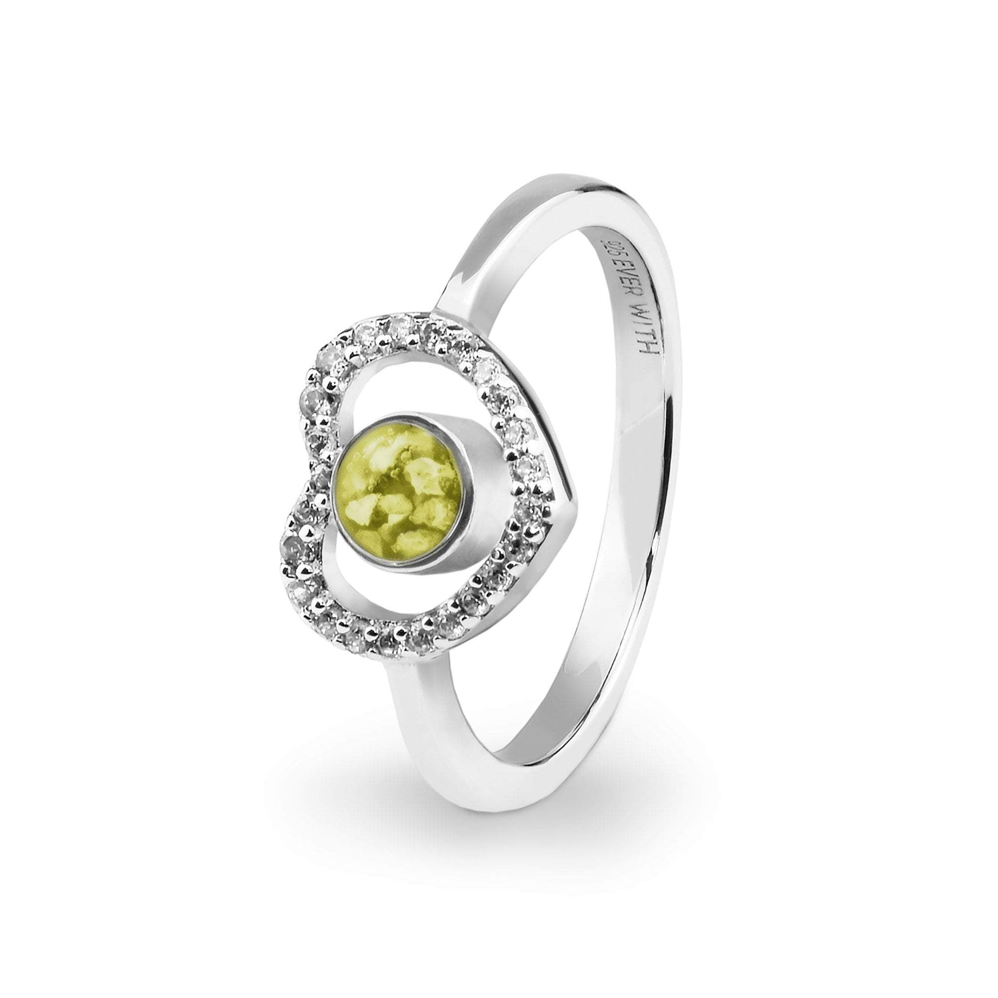 EverWith Ladies Forever Memorial Ashes Ring with Fine Crystals - EverWith Memorial Jewellery - Trade