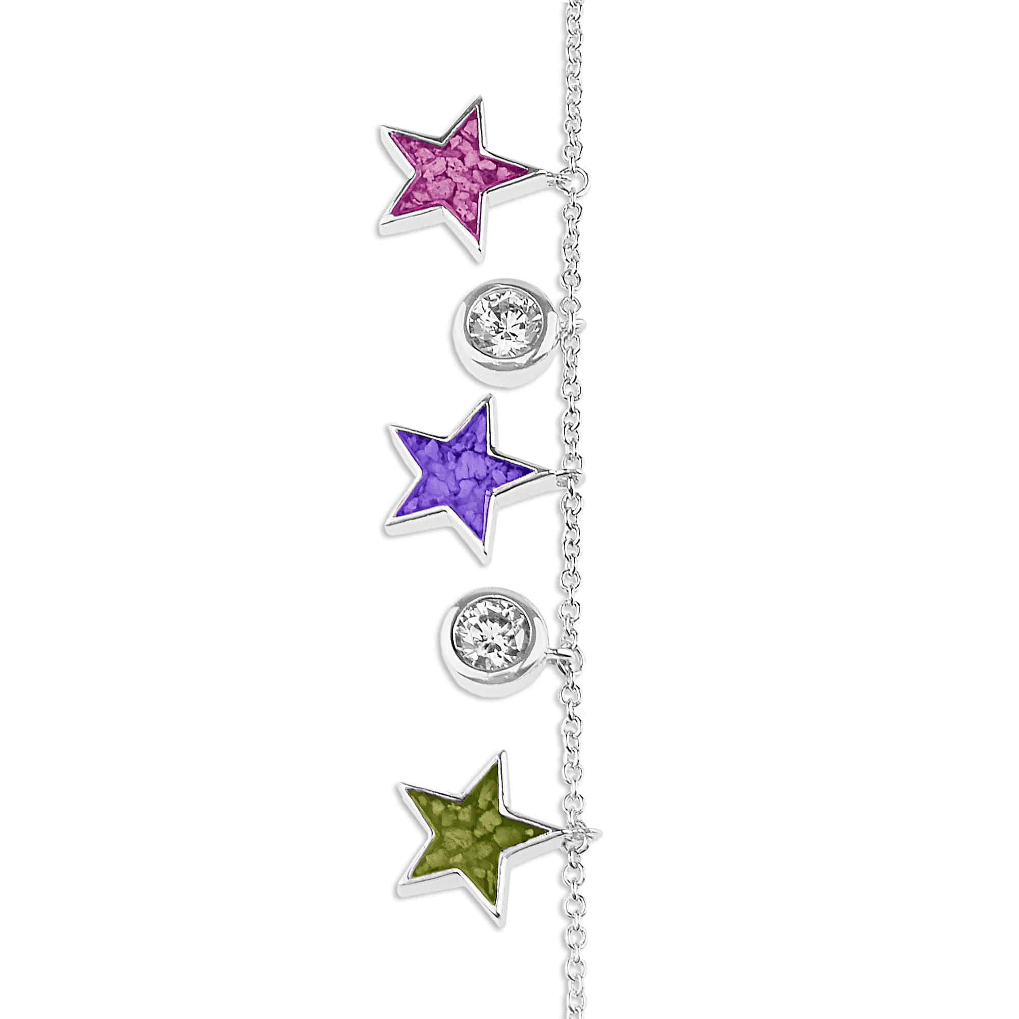 EverWith Ladies Galaxy Memorial Ashes Bracelet with Fine Crystals - EverWith Memorial Jewellery - Trade