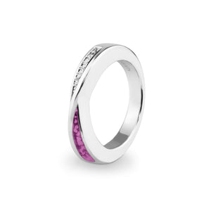 EverWith Ladies Harmony Memorial Ashes Ring with Fine Crystals - EverWith Memorial Jewellery - Trade