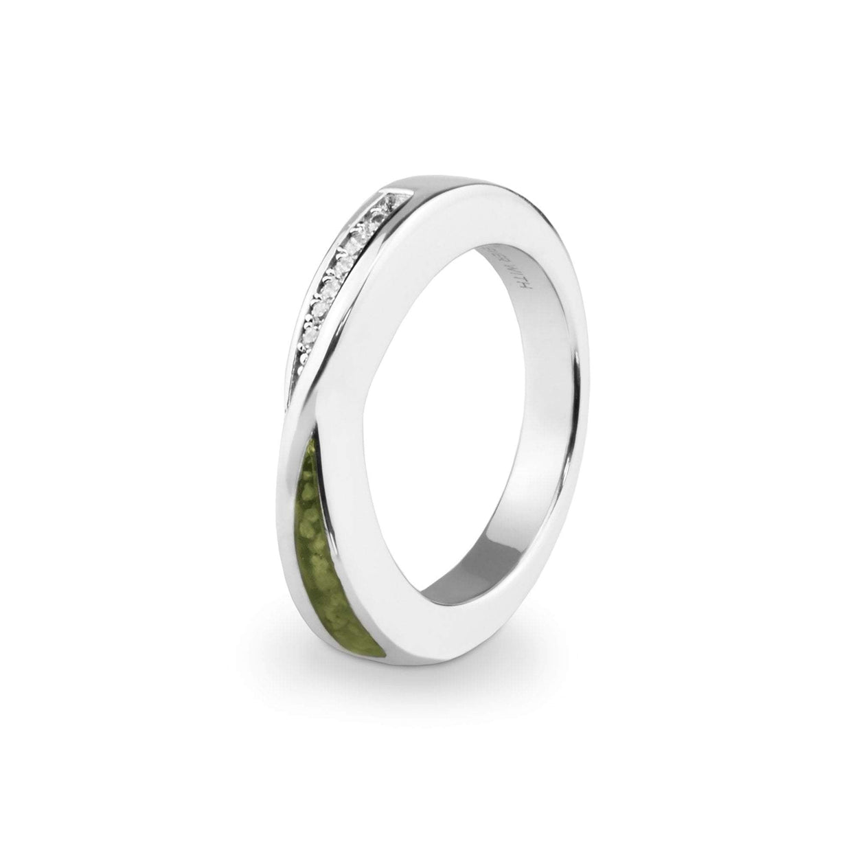 Load image into Gallery viewer, EverWith Ladies Harmony Memorial Ashes Ring with Fine Crystals - EverWith Memorial Jewellery - Trade