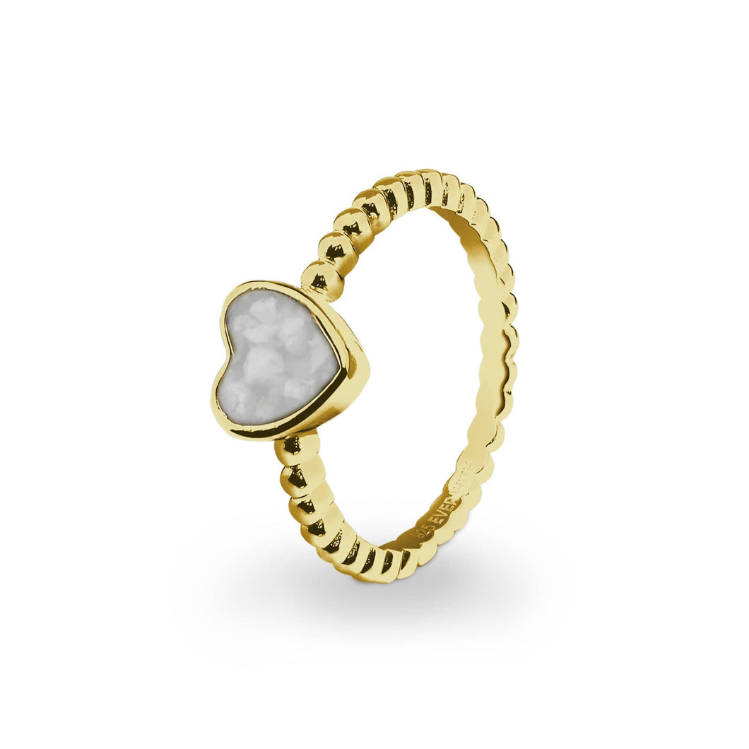 EverWith Ladies Heart Bubble Band Memorial Ashes Ring - EverWith Memorial Jewellery - Trade