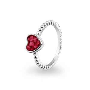 EverWith Ladies Heart Bubble Band Memorial Ashes Ring - EverWith Memorial Jewellery - Trade