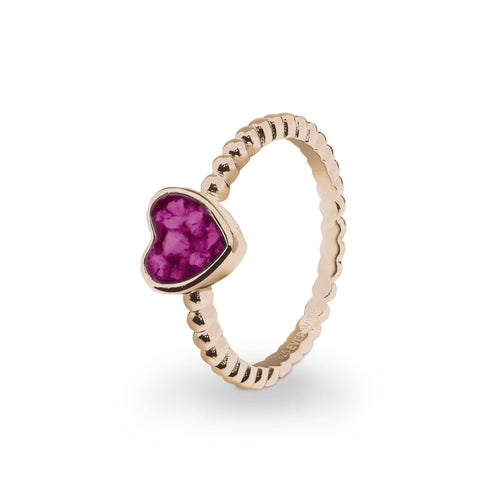 EverWith Ladies Heart Bubble Band Memorial Ashes Ring - EverWith Memorial Jewellery - Trade