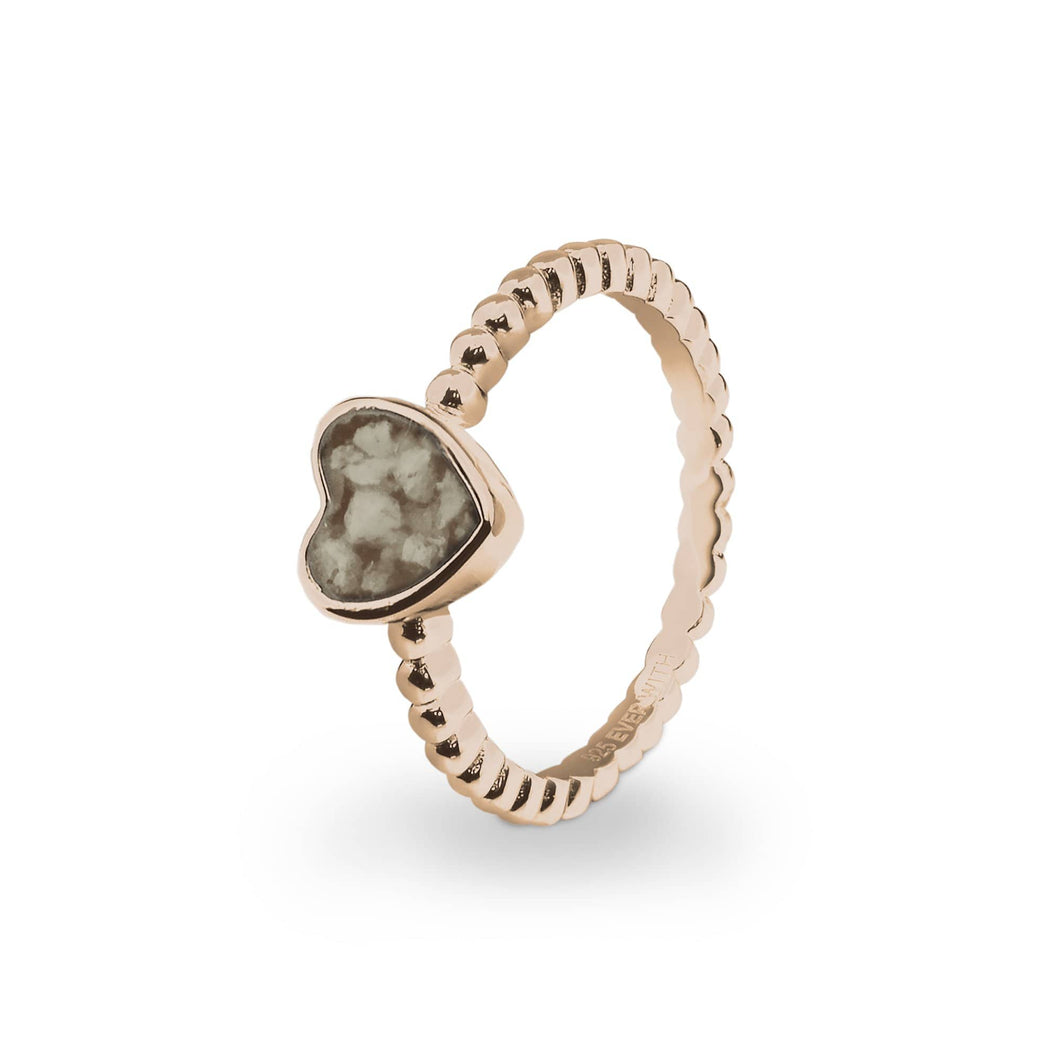 EverWith Ladies Heart Bubble Band Memorial Ashes Ring - EverWith Memorial Jewellery - Trade