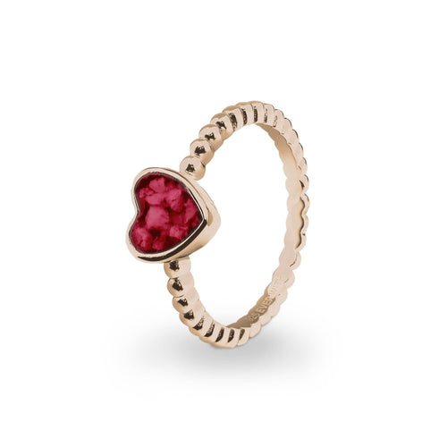 EverWith Ladies Heart Bubble Band Memorial Ashes Ring - EverWith Memorial Jewellery - Trade