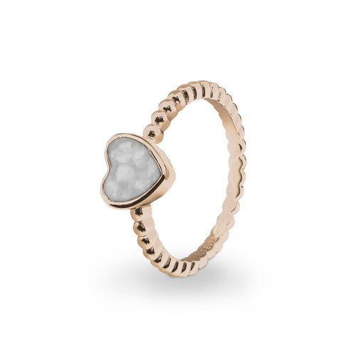 EverWith Ladies Heart Bubble Band Memorial Ashes Ring - EverWith Memorial Jewellery - Trade