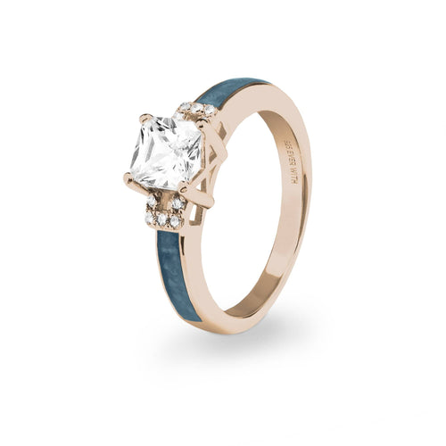 EverWith Ladies Honour Memorial Ashes Ring with Fine Crystals - EverWith Memorial Jewellery - Trade