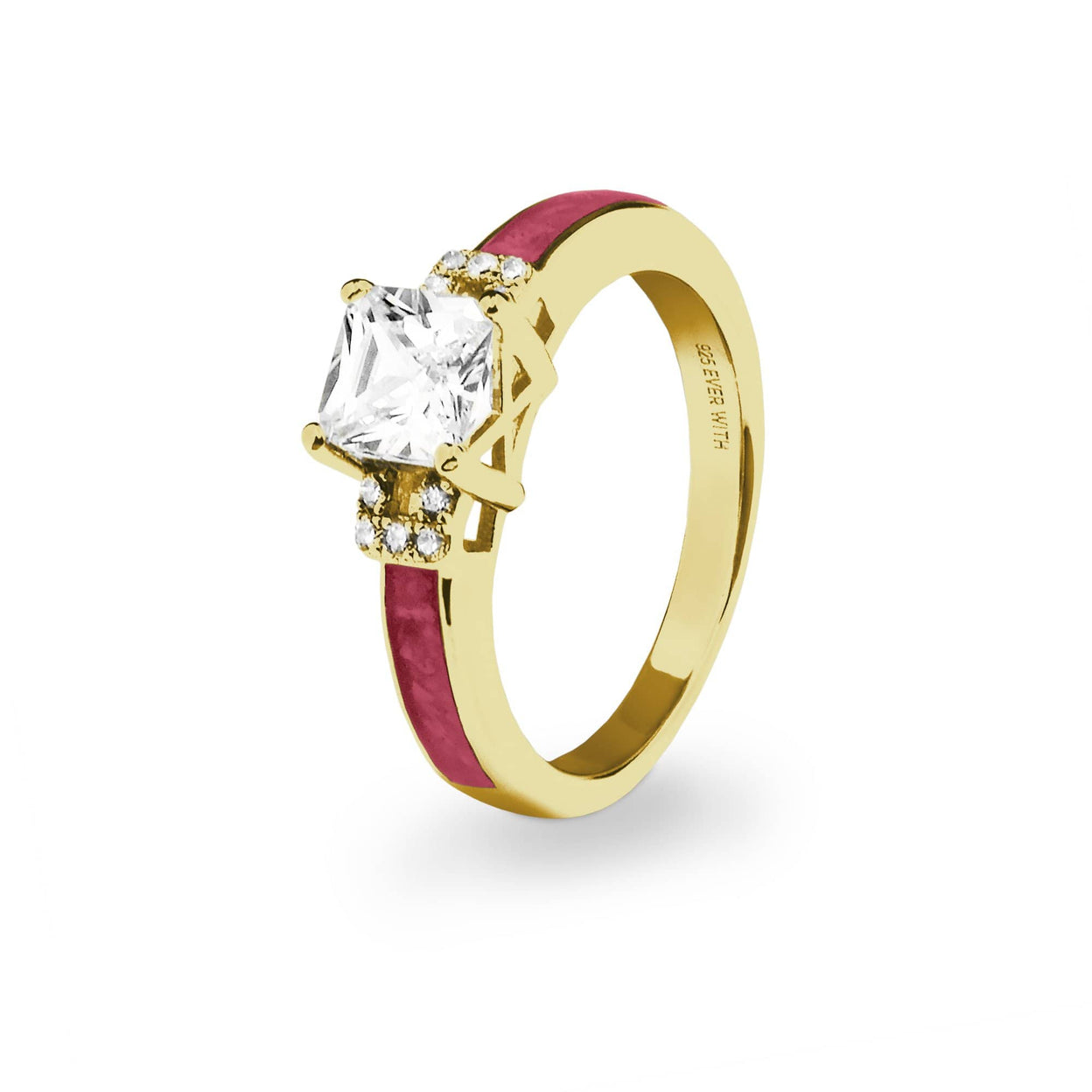 Load image into Gallery viewer, EverWith Ladies Honour Memorial Ashes Ring with Fine Crystals - EverWith Memorial Jewellery - Trade