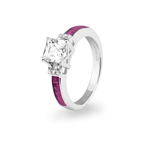 EverWith Ladies Honour Memorial Ashes Ring with Fine Crystals - EverWith Memorial Jewellery - Trade