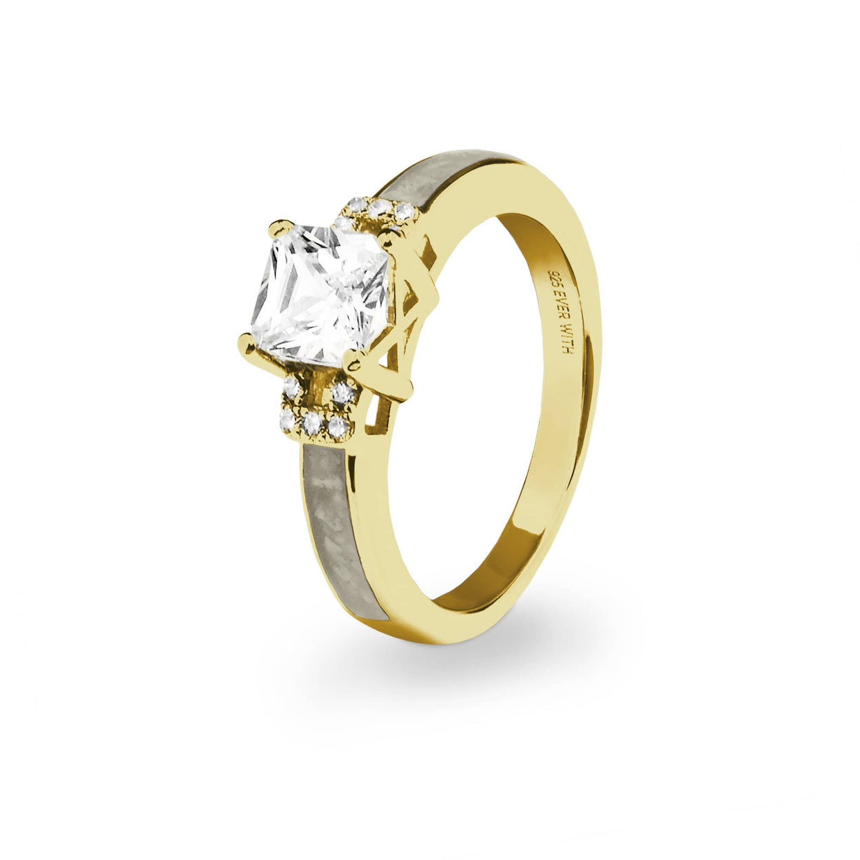 Load image into Gallery viewer, EverWith Ladies Honour Memorial Ashes Ring with Fine Crystals - EverWith Memorial Jewellery - Trade