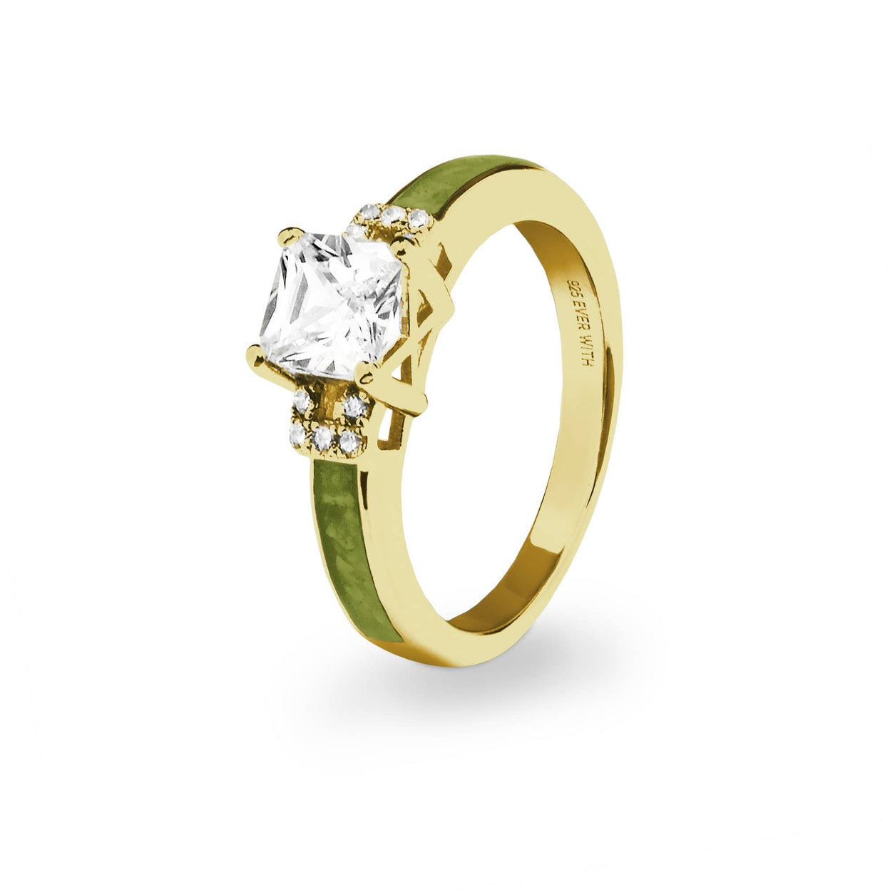 Load image into Gallery viewer, EverWith Ladies Honour Memorial Ashes Ring with Fine Crystals - EverWith Memorial Jewellery - Trade