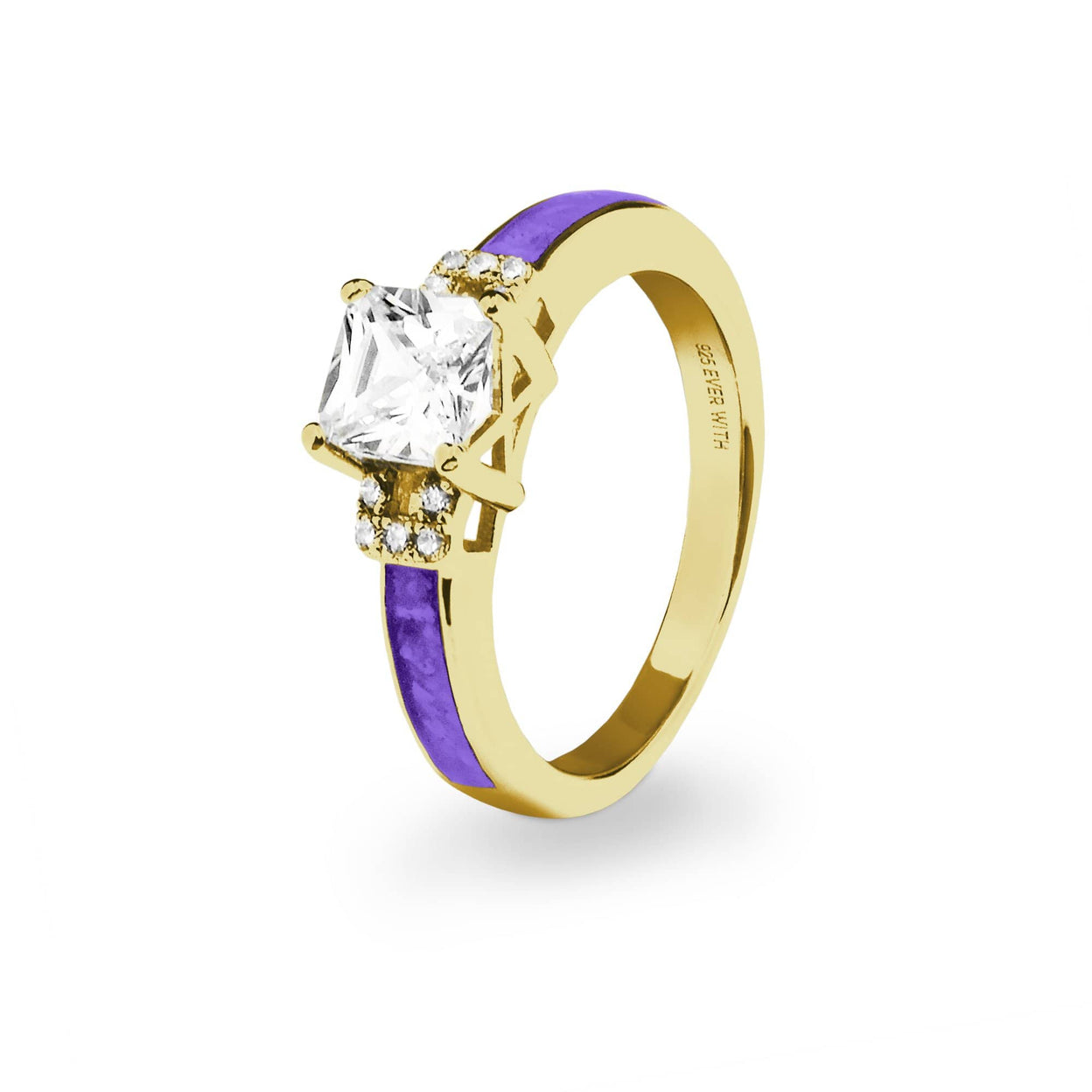 Load image into Gallery viewer, EverWith Ladies Honour Memorial Ashes Ring with Fine Crystals - EverWith Memorial Jewellery - Trade