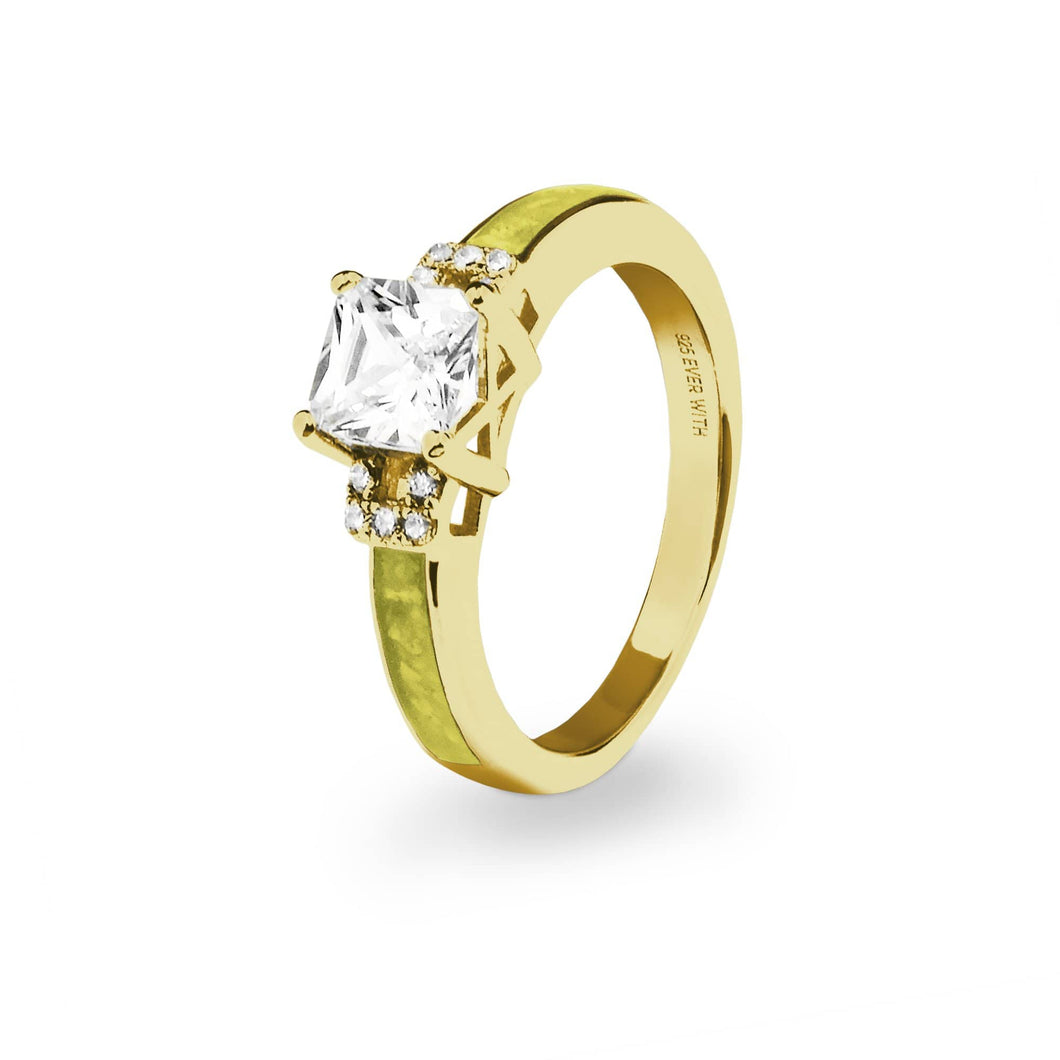 EverWith Ladies Honour Memorial Ashes Ring with Fine Crystals - EverWith Memorial Jewellery - Trade