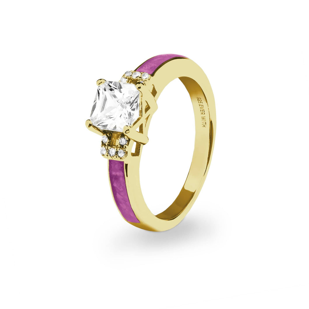 EverWith Ladies Honour Memorial Ashes Ring with Fine Crystals - EverWith Memorial Jewellery - Trade