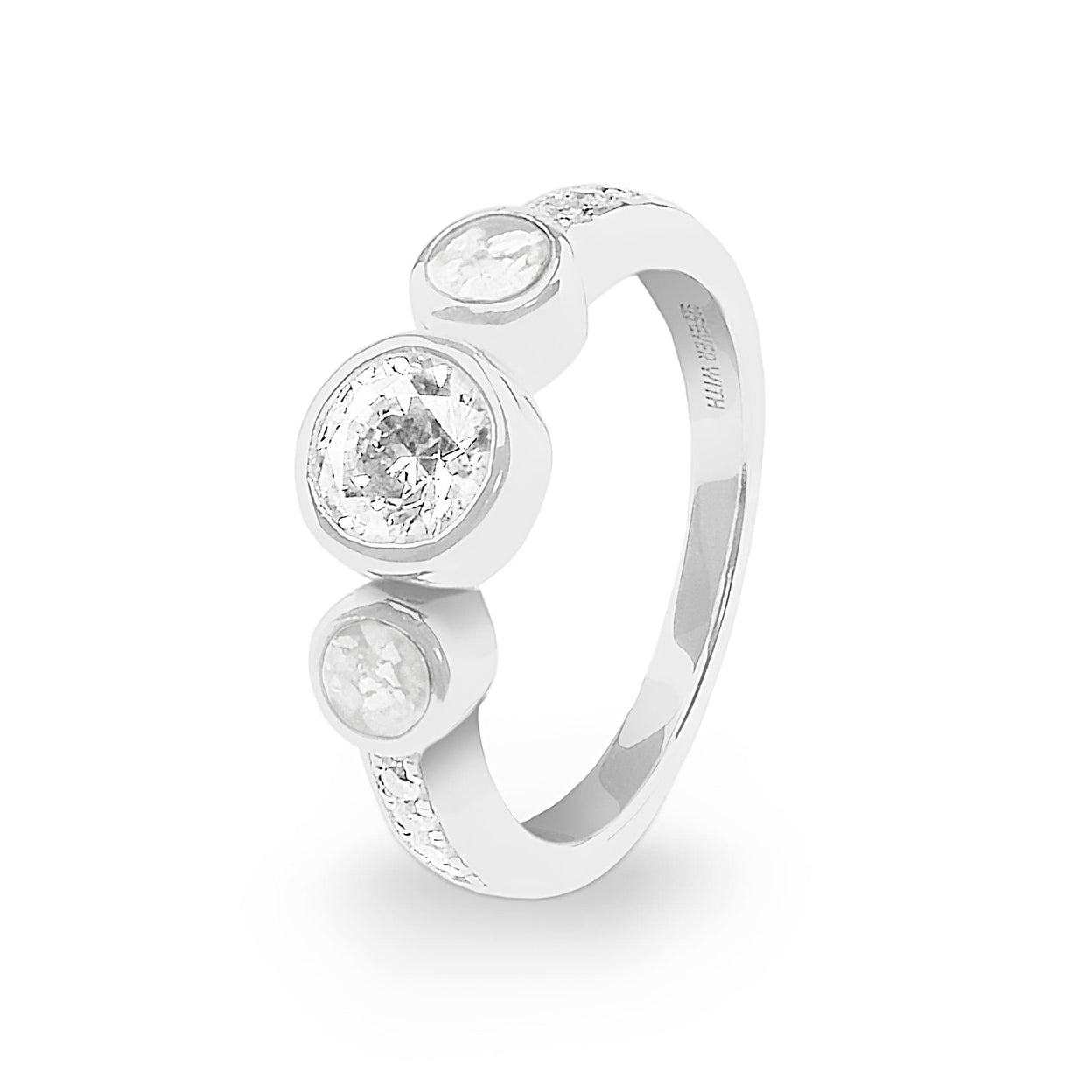 Load image into Gallery viewer, EverWith Ladies Jewel Memorial Ashes Ring with Fine Crystal - EverWith Memorial Jewellery - Trade