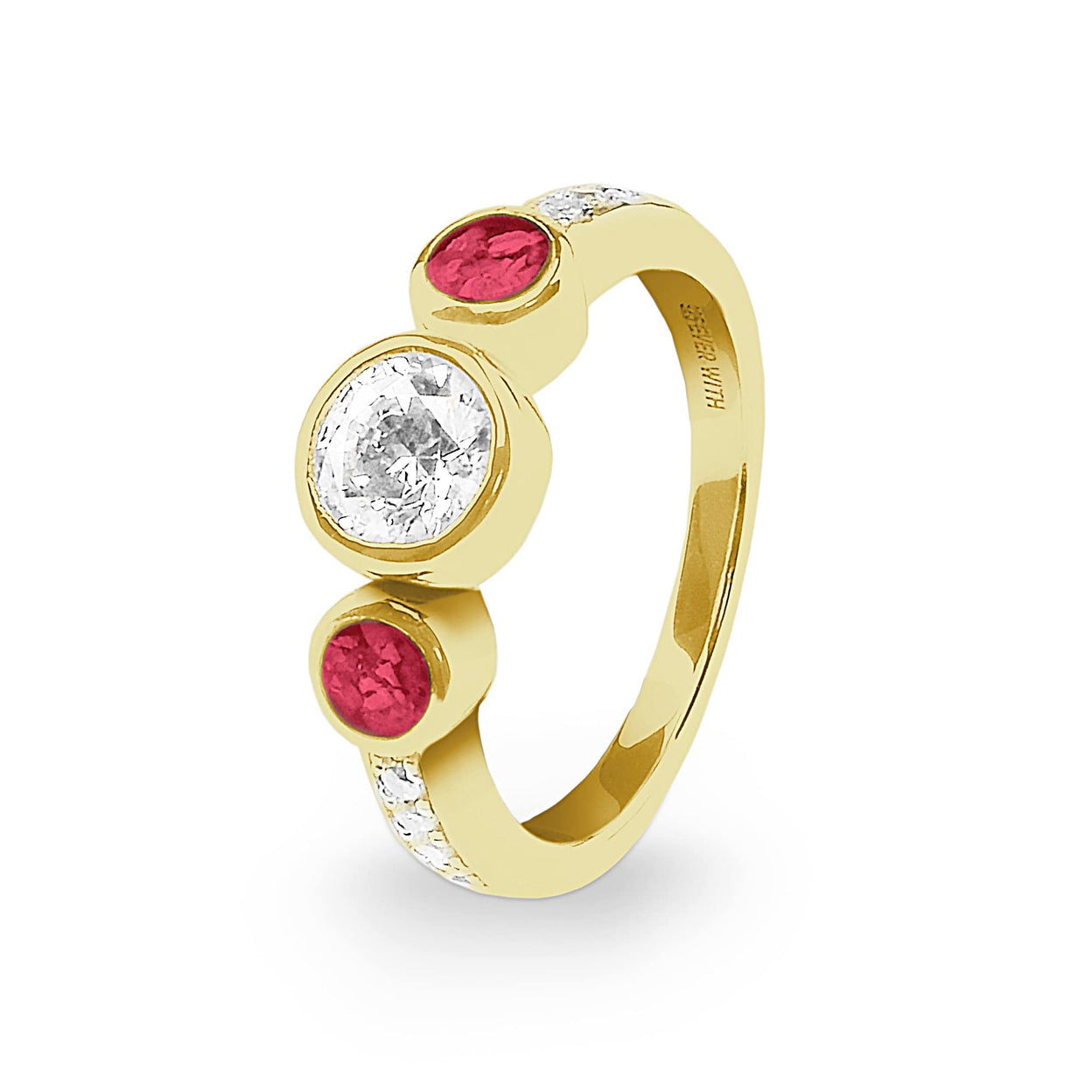 Load image into Gallery viewer, EverWith Ladies Jewel Memorial Ashes Ring with Fine Crystal - EverWith Memorial Jewellery - Trade