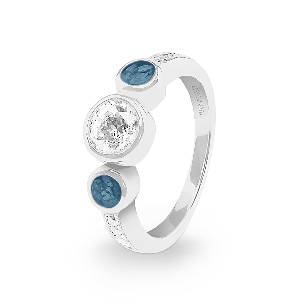 Load image into Gallery viewer, EverWith Ladies Jewel Memorial Ashes Ring with Fine Crystal - EverWith Memorial Jewellery - Trade