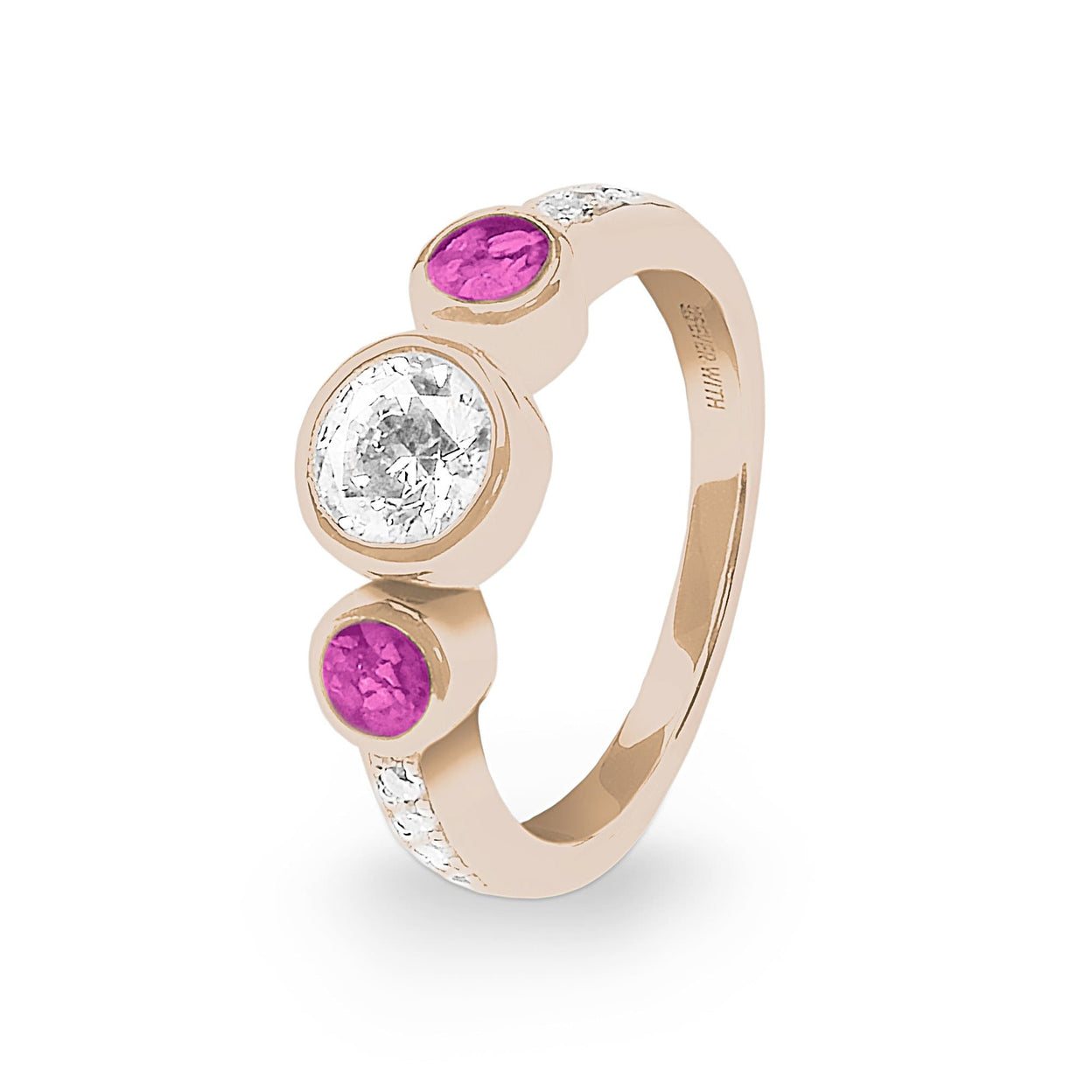 Load image into Gallery viewer, EverWith Ladies Jewel Memorial Ashes Ring with Fine Crystal - EverWith Memorial Jewellery - Trade