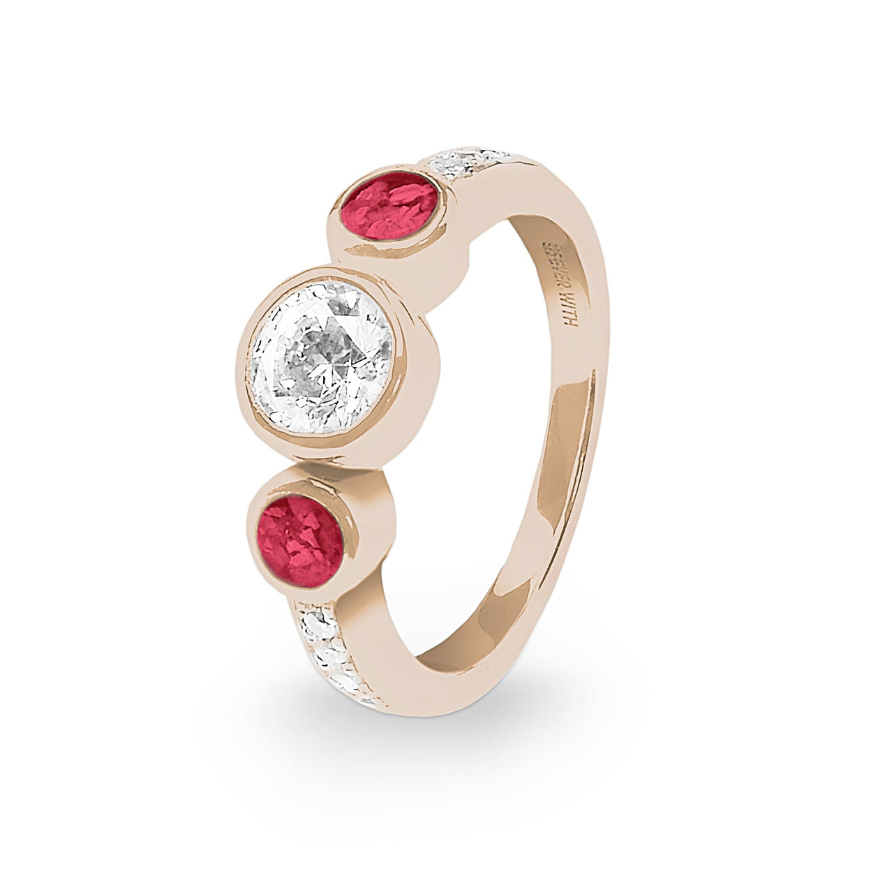 Load image into Gallery viewer, EverWith Ladies Jewel Memorial Ashes Ring with Fine Crystal - EverWith Memorial Jewellery - Trade