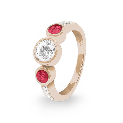 EverWith Ladies Jewel Memorial Ashes Ring with Fine Crystal - EverWith Memorial Jewellery - Trade