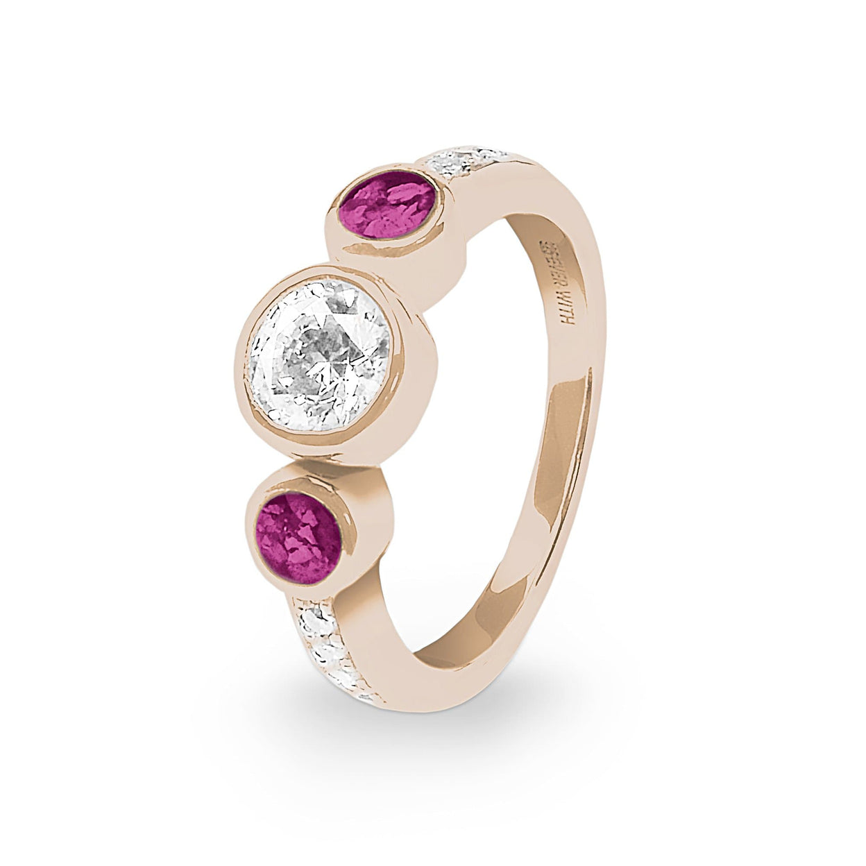 Load image into Gallery viewer, EverWith Ladies Jewel Memorial Ashes Ring with Fine Crystal - EverWith Memorial Jewellery - Trade