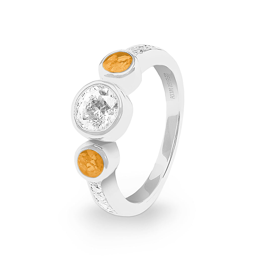 EverWith Ladies Jewel Memorial Ashes Ring with Fine Crystal - EverWith Memorial Jewellery - Trade