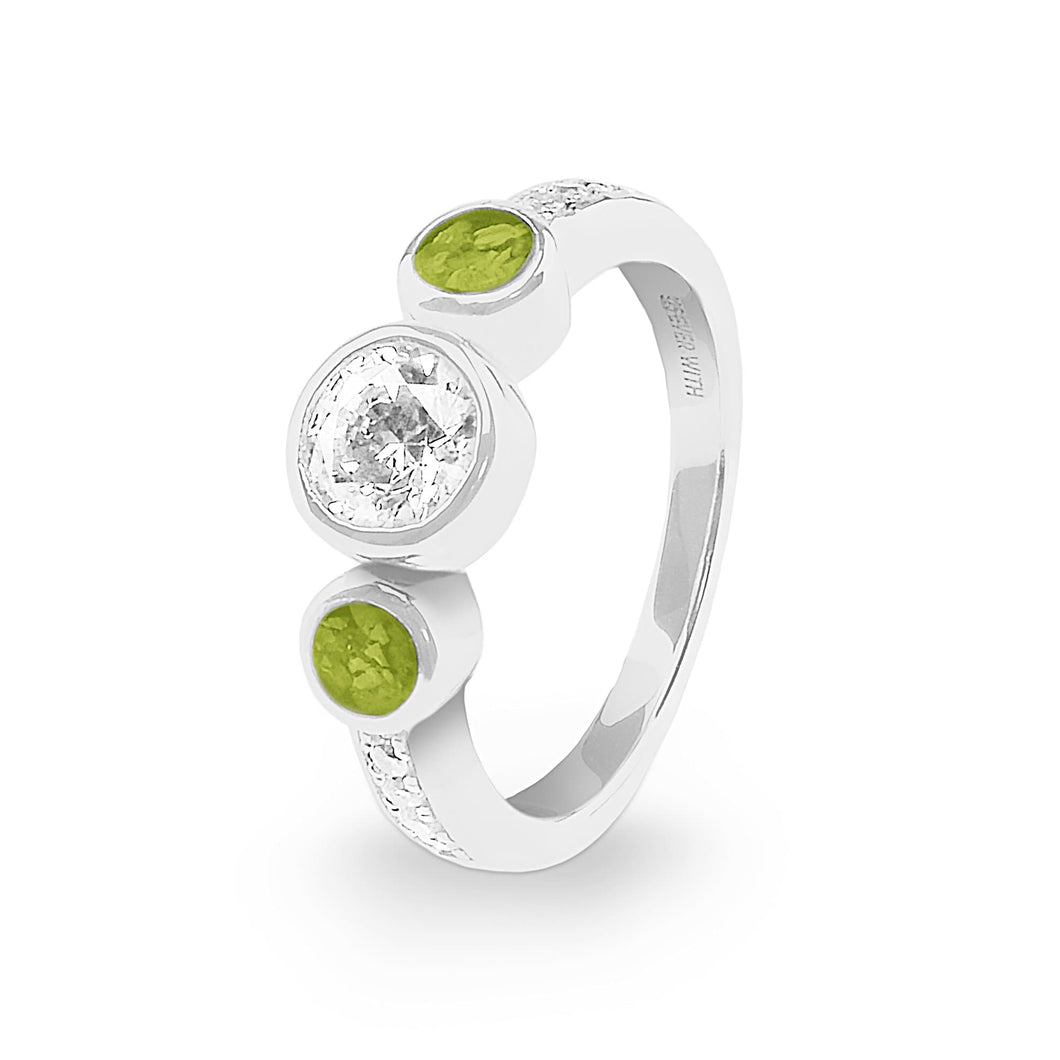 EverWith Ladies Jewel Memorial Ashes Ring with Fine Crystal - EverWith Memorial Jewellery - Trade