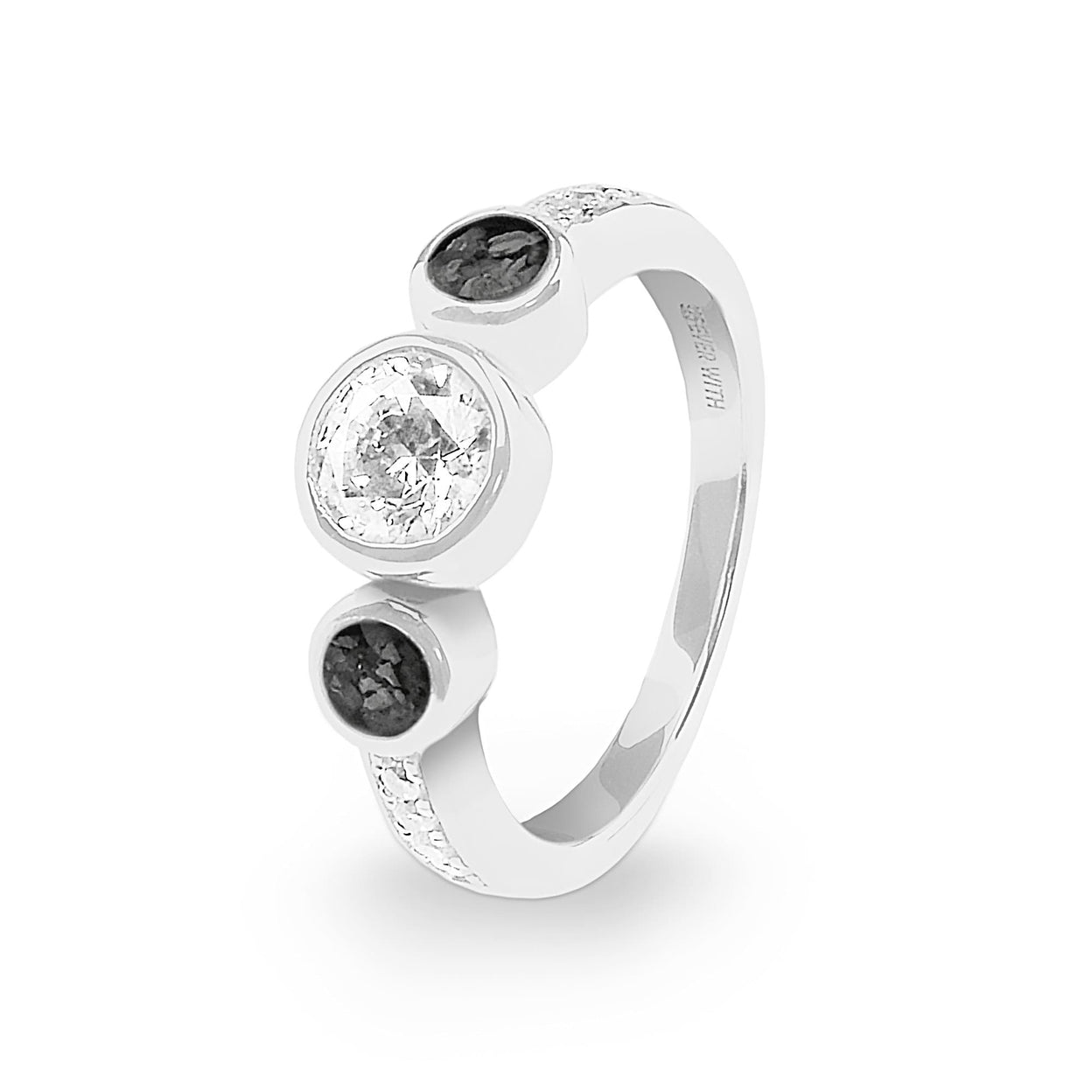 Load image into Gallery viewer, EverWith Ladies Jewel Memorial Ashes Ring with Fine Crystal - EverWith Memorial Jewellery - Trade