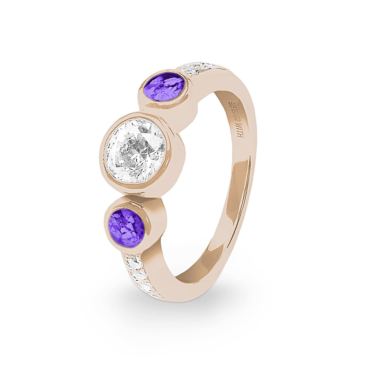 Load image into Gallery viewer, EverWith Ladies Jewel Memorial Ashes Ring with Fine Crystal - EverWith Memorial Jewellery - Trade