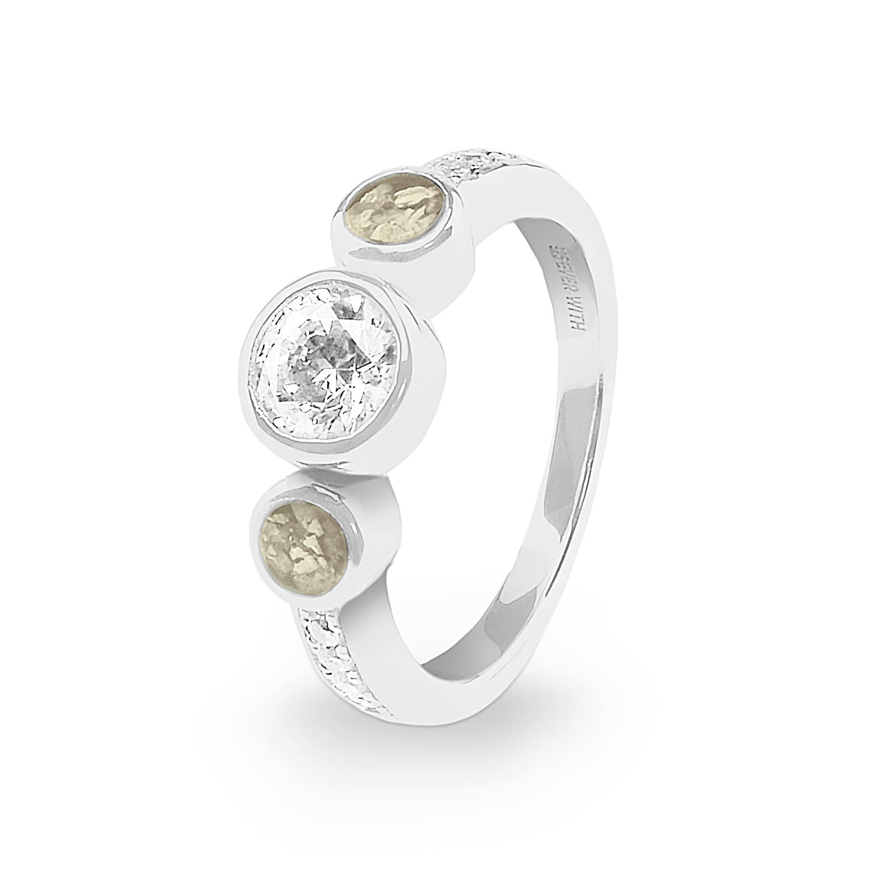 Load image into Gallery viewer, EverWith Ladies Jewel Memorial Ashes Ring with Fine Crystal - EverWith Memorial Jewellery - Trade