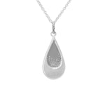 EverWith Ladies Layered Teardrop Memorial Ashes Pendant with Fine Crystals - EverWith Memorial Jewellery - Trade