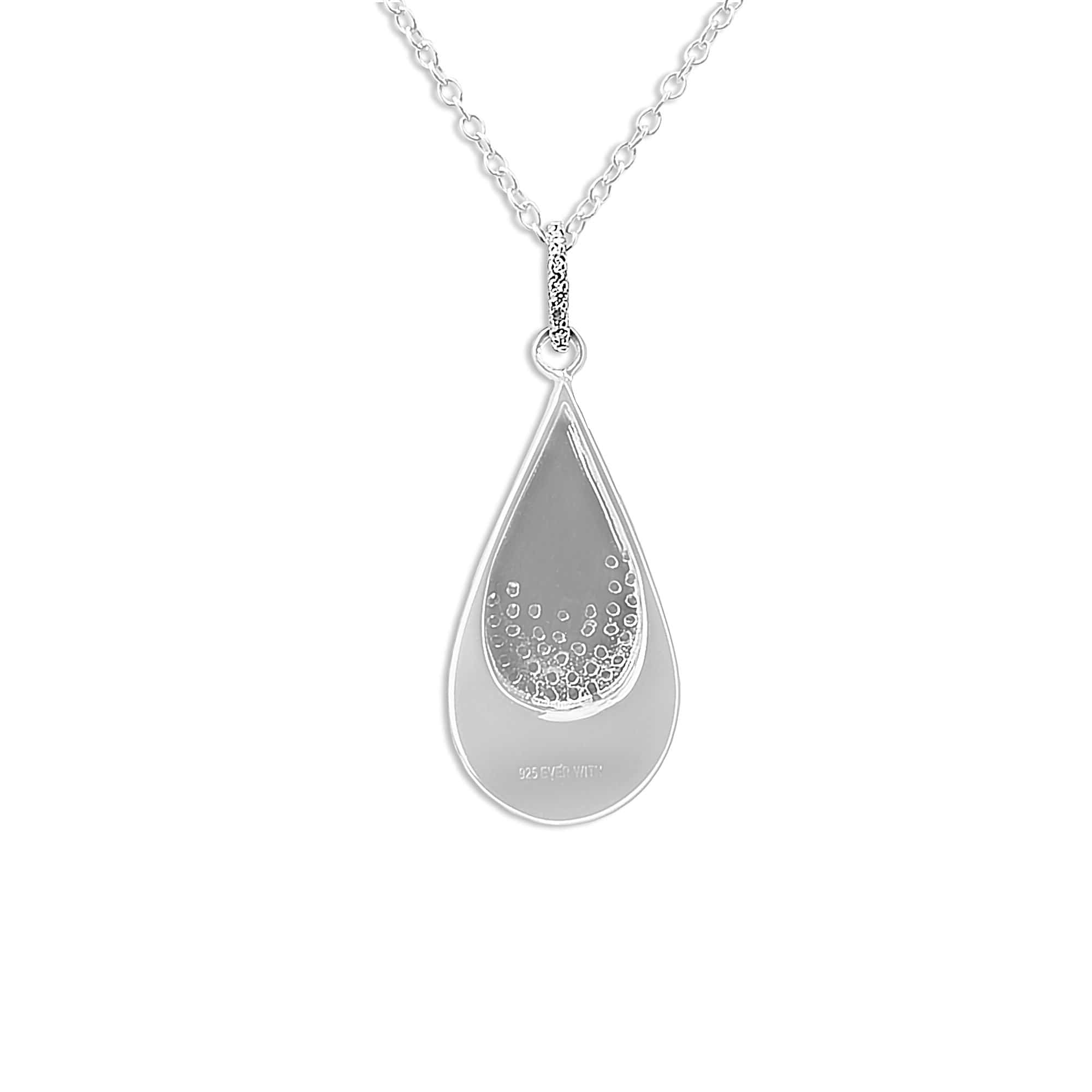 EverWith Ladies Layered Teardrop Memorial Ashes Pendant with Fine Crystals - EverWith Memorial Jewellery - Trade