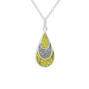 EverWith Ladies Layered Teardrop Memorial Ashes Pendant with Fine Crystals - EverWith Memorial Jewellery - Trade