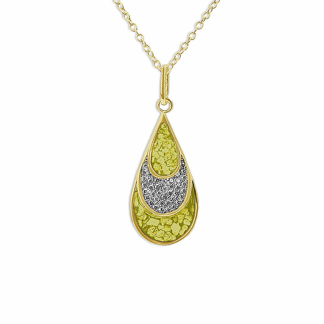 EverWith Ladies Layered Teardrop Memorial Ashes Pendant with Fine Crystals - EverWith Memorial Jewellery - Trade