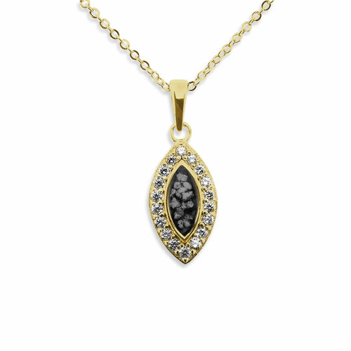 EverWith Ladies Marquise Memorial Ashes Pendant with Fine Crystals - EverWith Memorial Jewellery - Trade