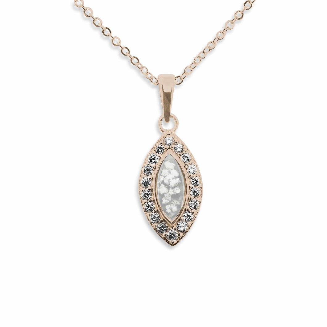 EverWith Ladies Marquise Memorial Ashes Pendant with Fine Crystals - EverWith Memorial Jewellery - Trade