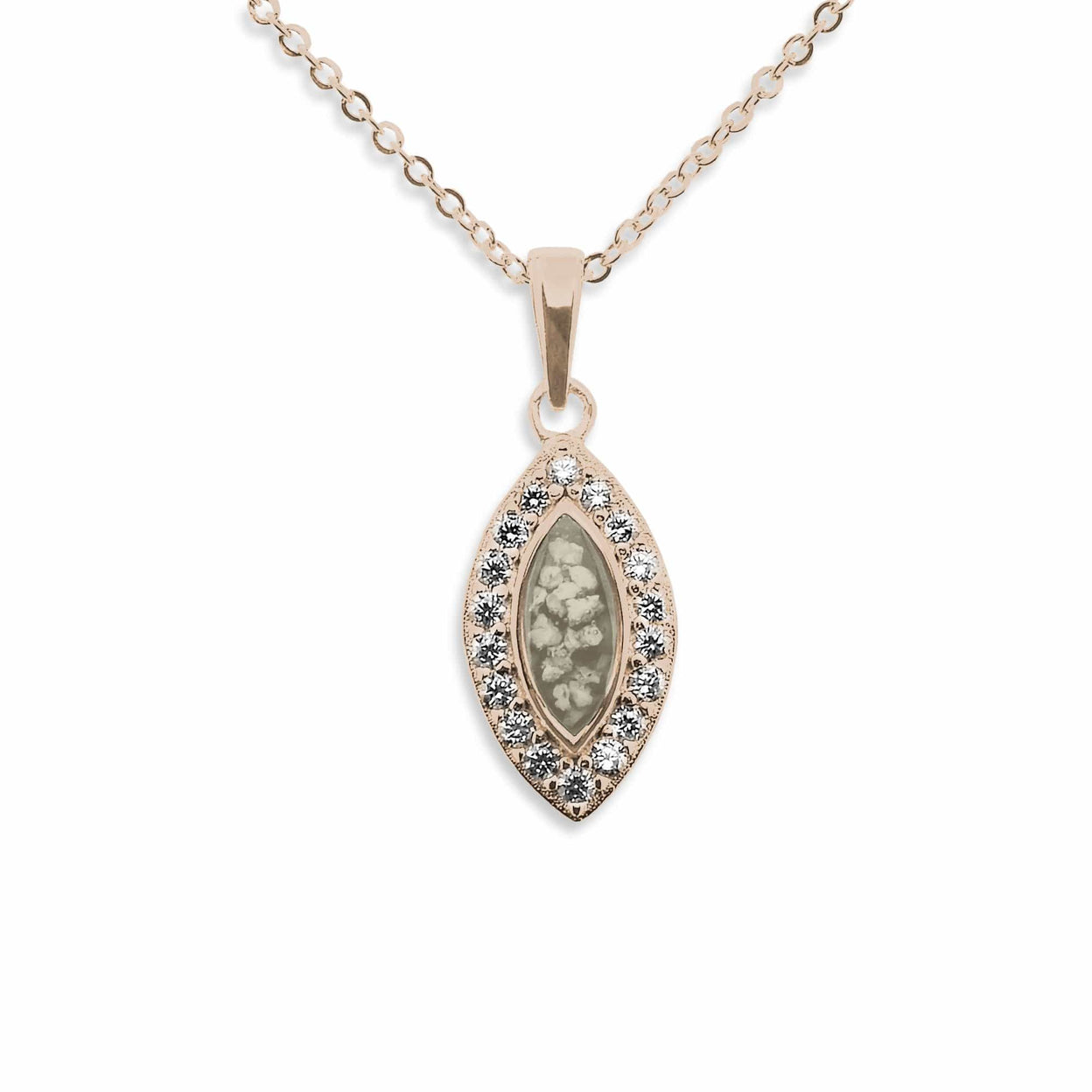 Load image into Gallery viewer, EverWith Ladies Marquise Memorial Ashes Pendant with Fine Crystals - EverWith Memorial Jewellery - Trade