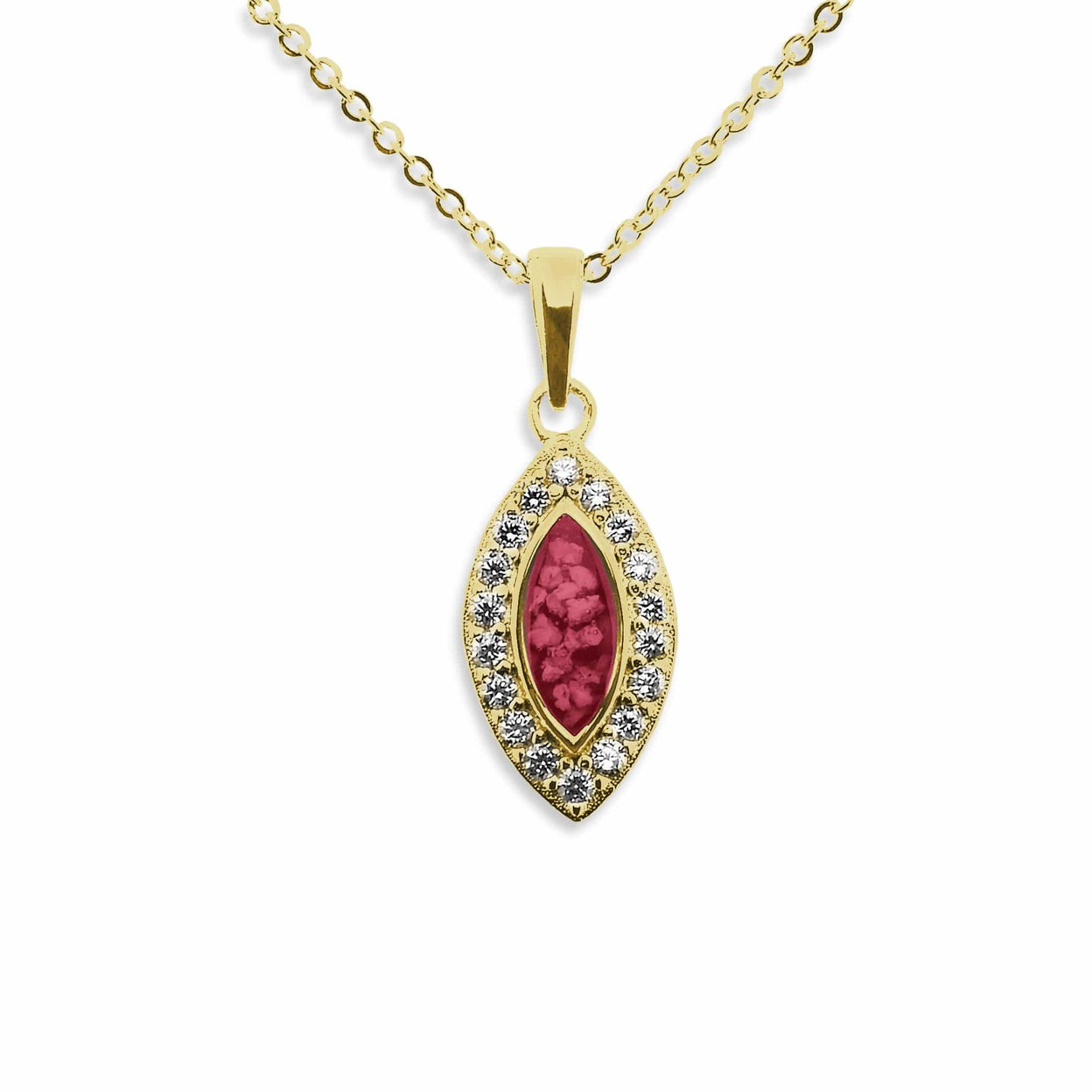 Load image into Gallery viewer, EverWith Ladies Marquise Memorial Ashes Pendant with Fine Crystals - EverWith Memorial Jewellery - Trade