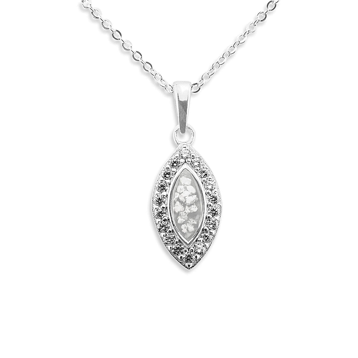 Load image into Gallery viewer, EverWith Ladies Marquise Memorial Ashes Pendant with Fine Crystals - EverWith Memorial Jewellery - Trade