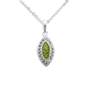 EverWith Ladies Marquise Memorial Ashes Pendant with Fine Crystals - EverWith Memorial Jewellery - Trade