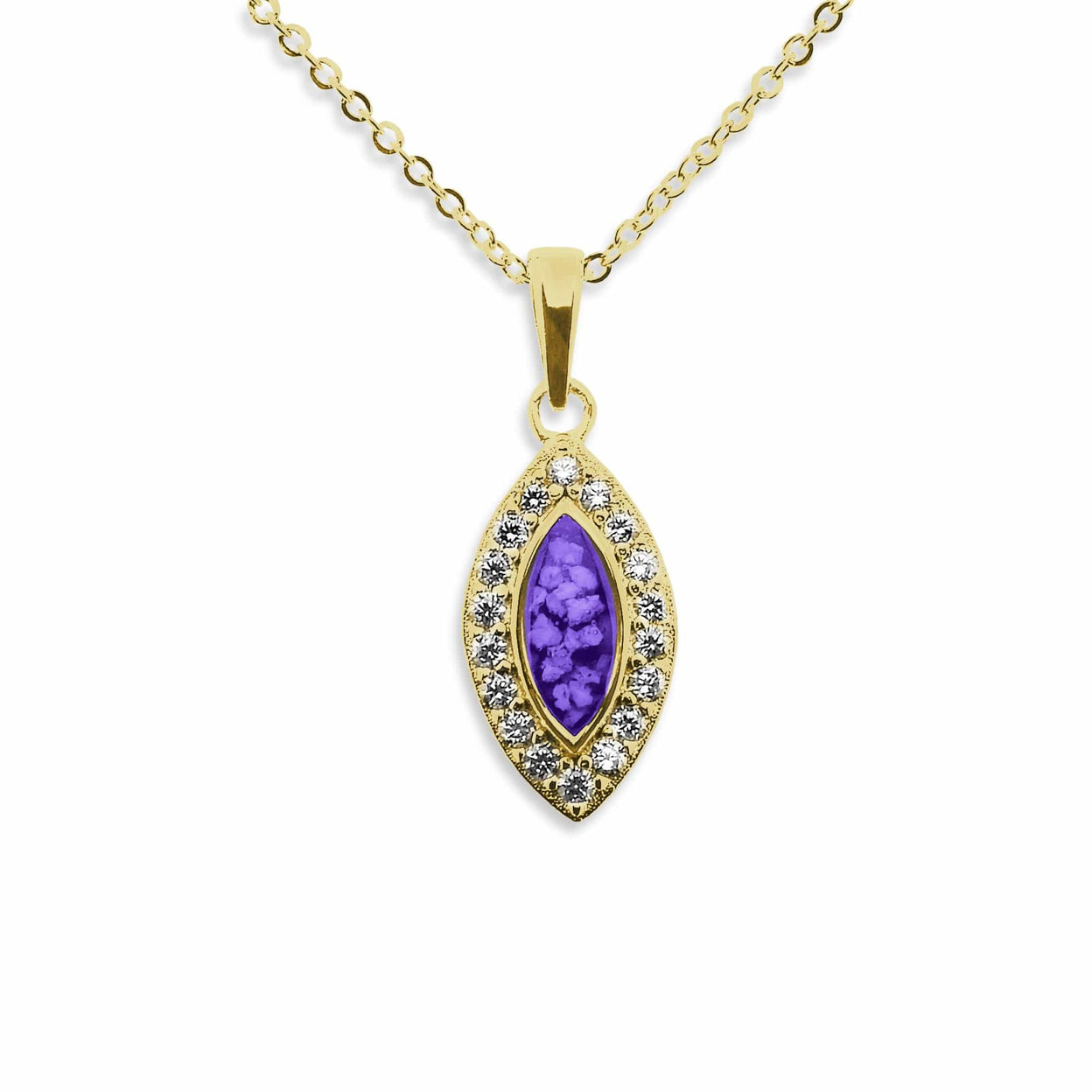 Load image into Gallery viewer, EverWith Ladies Marquise Memorial Ashes Pendant with Fine Crystals - EverWith Memorial Jewellery - Trade