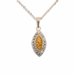 EverWith Ladies Marquise Memorial Ashes Pendant with Fine Crystals - EverWith Memorial Jewellery - Trade